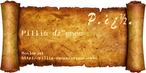 Pillis Ágnes névjegykártya